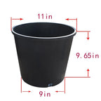 3gal Heavy Duty Black Plastic Nursery Plant Container for Garden (N/A)
