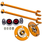 6Pc Adjustable Control Arms + Camber Plates + Bushings for BMW E46 (1998–2006)