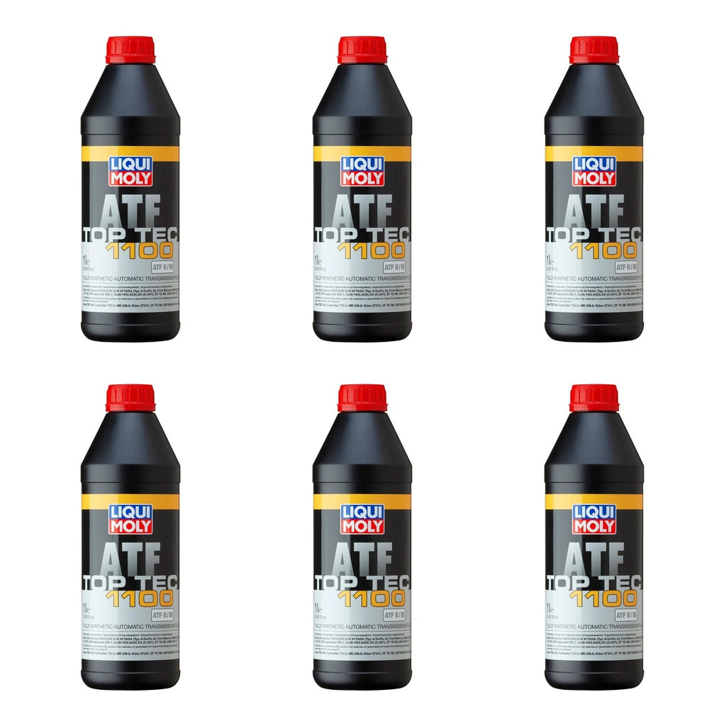 Set of 6 Liqui Moly Top Tec ATF 1100 Automatic Transmission Fluid (6L)