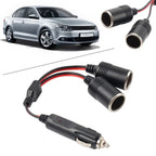 2X 12V/24V Car Cigarette Lighter Socket Plug Connector Power Adapter