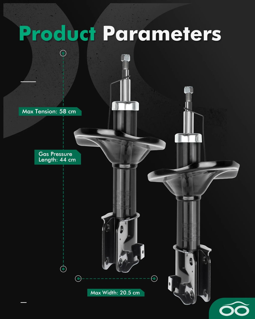 Front Shocks Struts for Mitsubishi Galant (1999–2003)