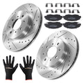 Front Brake Rotors + Ceramic Brake Pads for Acura EL (1997–2005) Honda Civic (1996–2005)