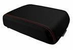 Leather Console Lid Bucket Seat Cover for Ford F250 (1999–2010) Red Stitch