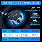7 in 1 Car Charger 128W Power Splitter with Quick Charging and USB C PD 30W