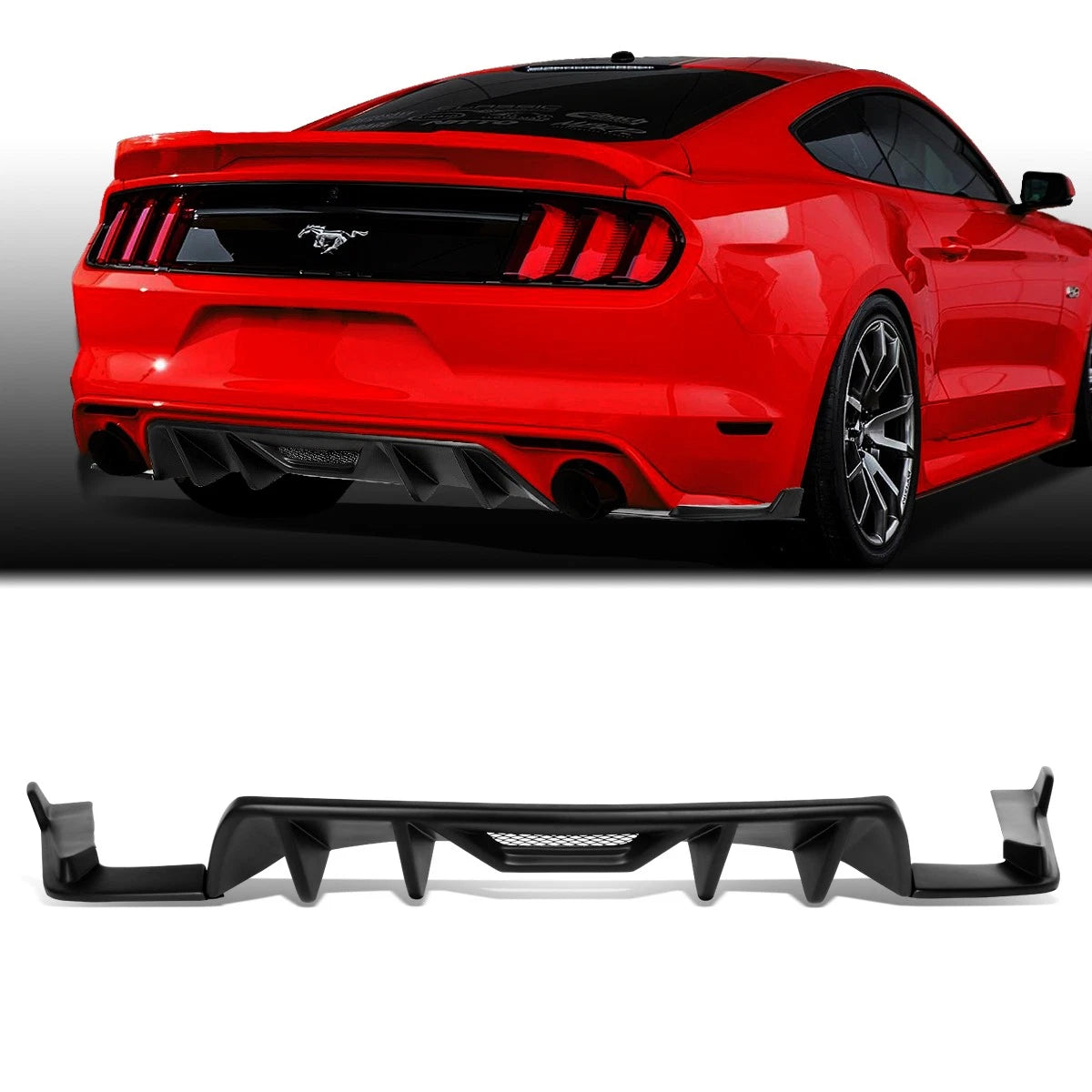 Rear Diffuser + Side Valence Body Kit for Ford Mustang (2015–2017)