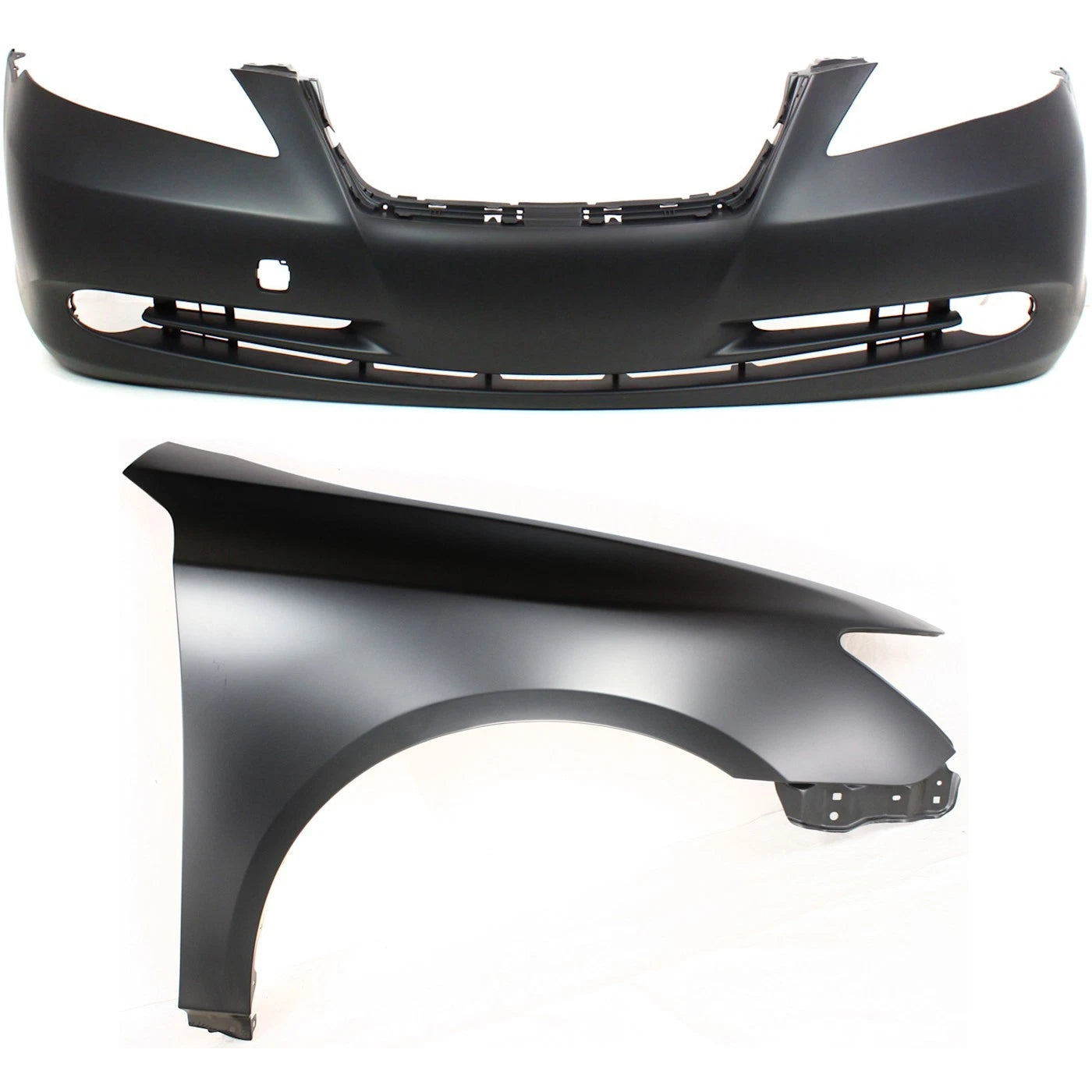 Bumper Cover Kit for Lexus ES350 (2007–2009) Front 2pc with Fog Light Holes