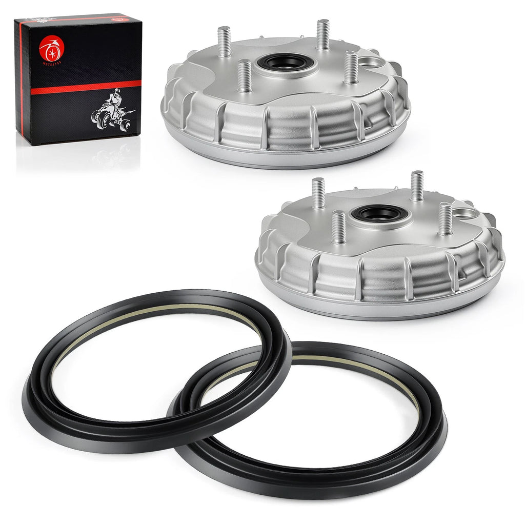 2 Front Brake Drums w/ Seal for Honda Rancher 350 TE TM 2000–2006 44600-HN4-670