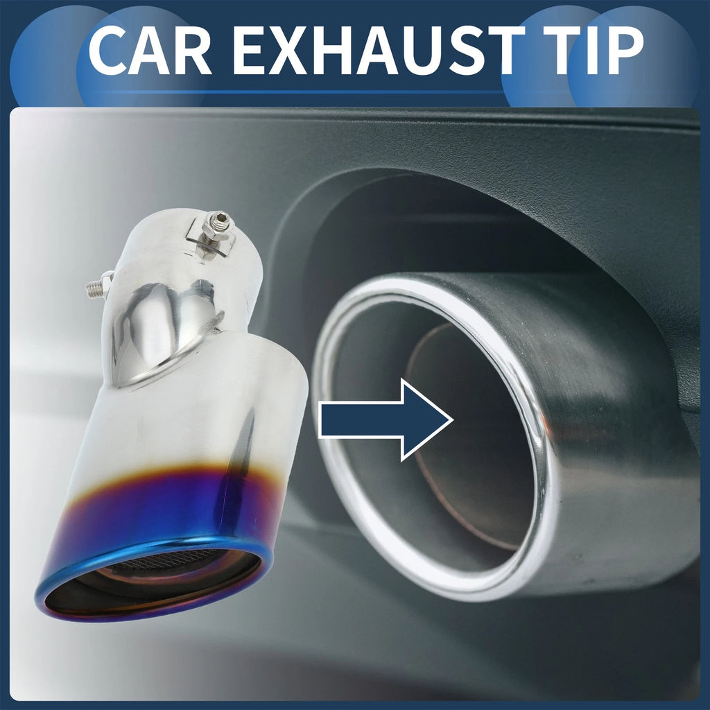 1Pc Slant Exhaust Tip 2.3" Inlet for Honda Civic (2016–2019) Burnt Blue