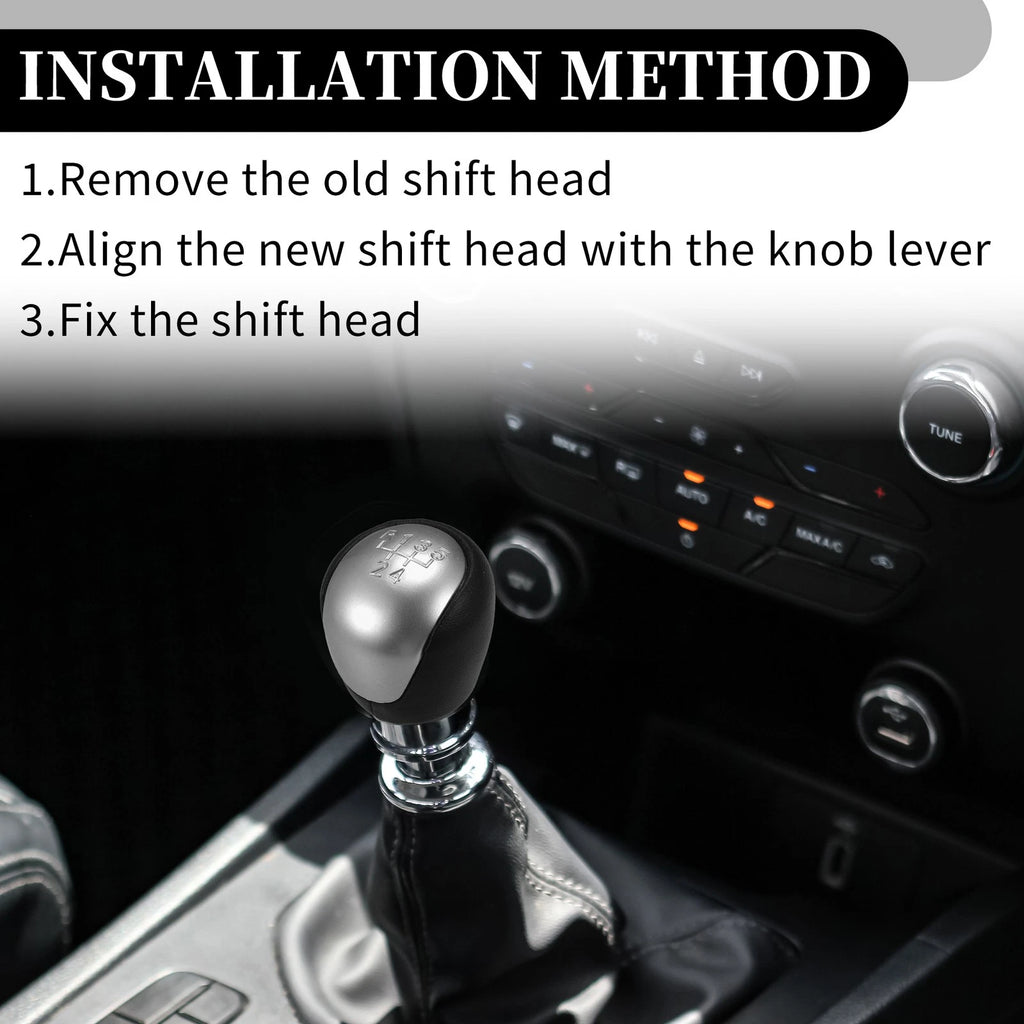 5 Speed Manual Gear Shift Knob for Hyundai IX35 (2009–2015) Faux Leather Black