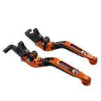 Orange Extendable Brake Clutch Levers for Suzuki GSXR750, 600, KATANA, V-STROM