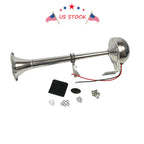 Electric Stainless Steel Single Trumpet Horn for Marine Truck Car Boat (12V)