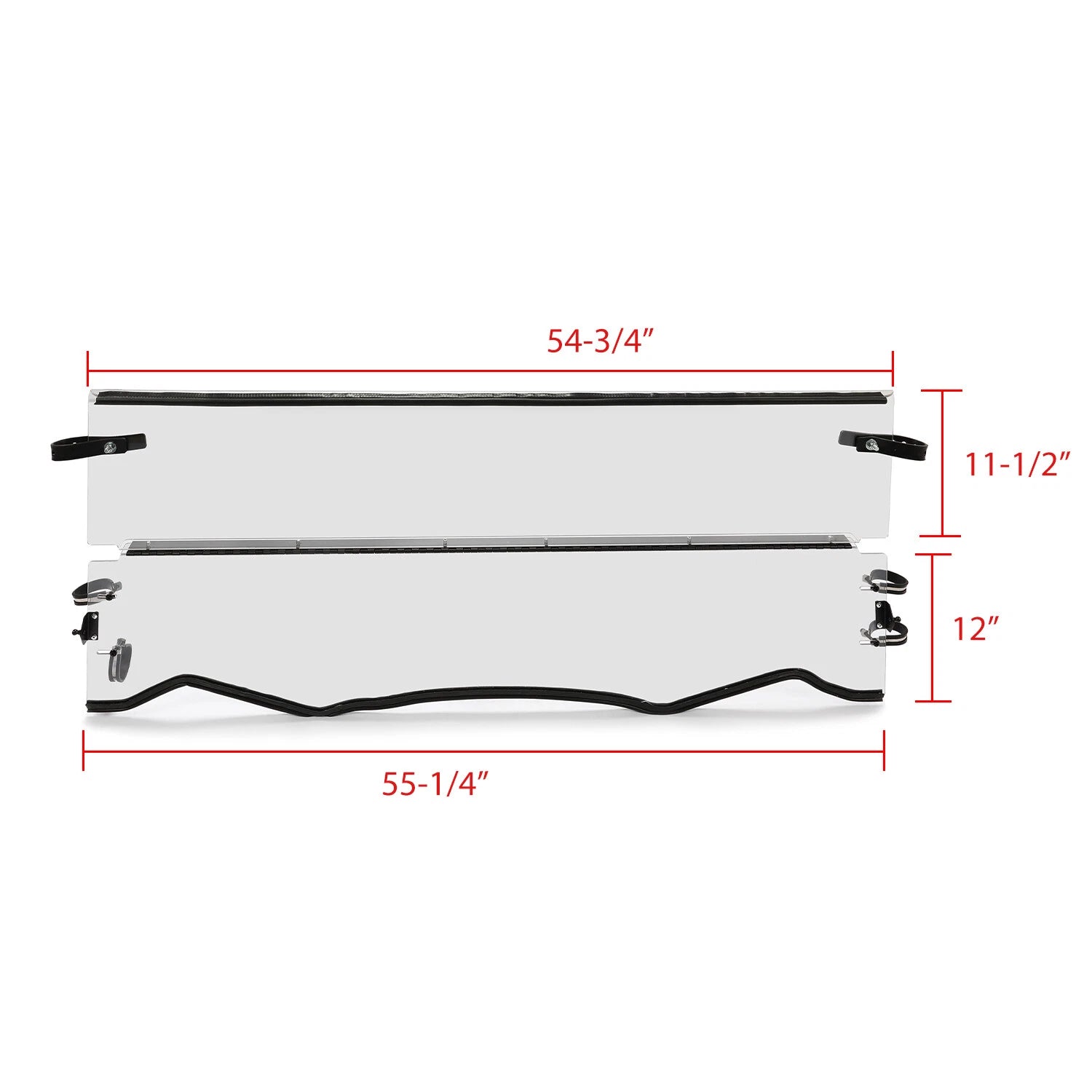 Folding Front Windshield Clear for Kawasaki Teryx 800/Teryx4 (2016–2024)