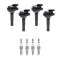 Set of 4 Ignition Coils & NGK Ruthenium Spark Plugs for Mercedes SLK250 (2012–2015)