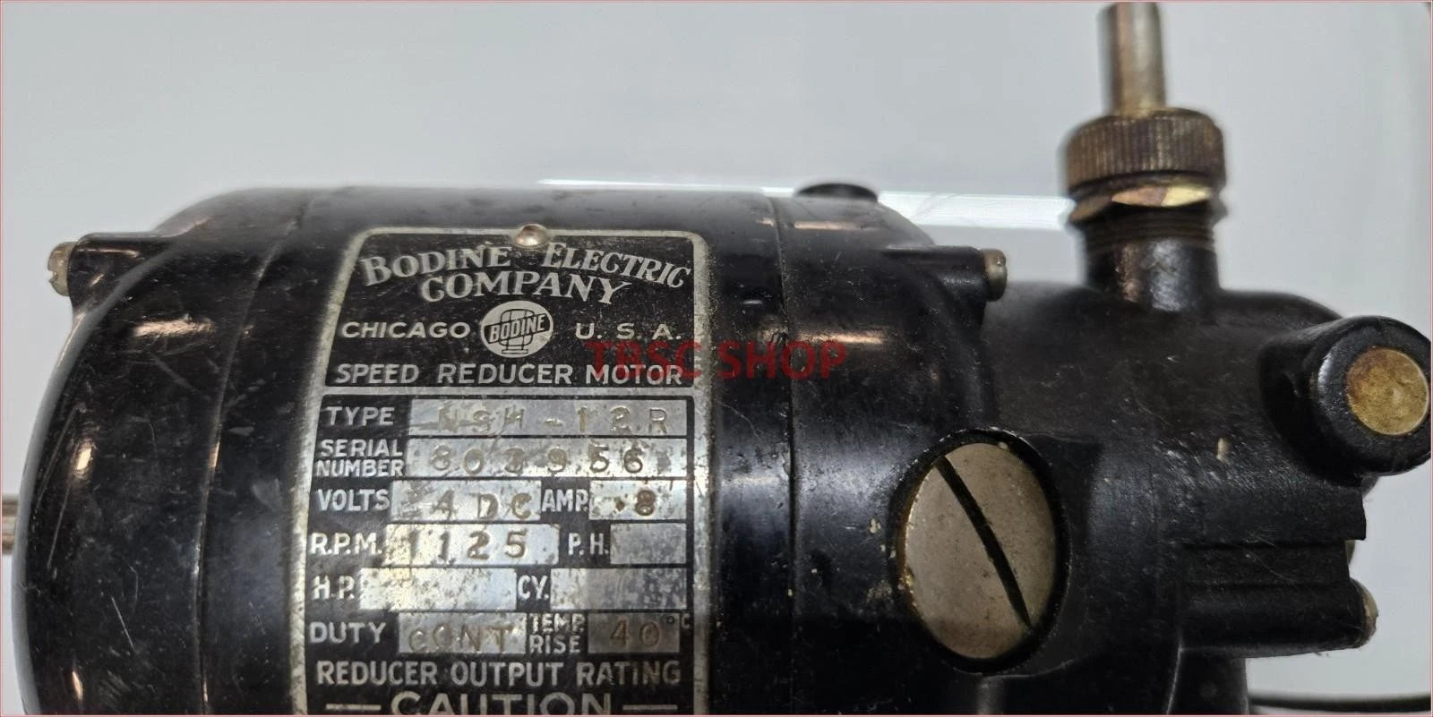 Bodine Electric NSH-12R 1/50 HP DC Speed Reducer Motor for (24V)