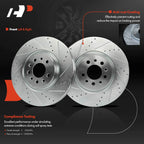 Front Drilled Brake Rotors & Ceramic Pads for Jeep Cherokee KL (2014–2022)
