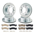 Front Rear Drilled Rotors Brake Pad Kit for Chevrolet Suburban 2500 (2002–2006)