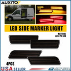 Smoke LED Bumper Side Marker Lights for Ford Transit Connect (2010–2013)