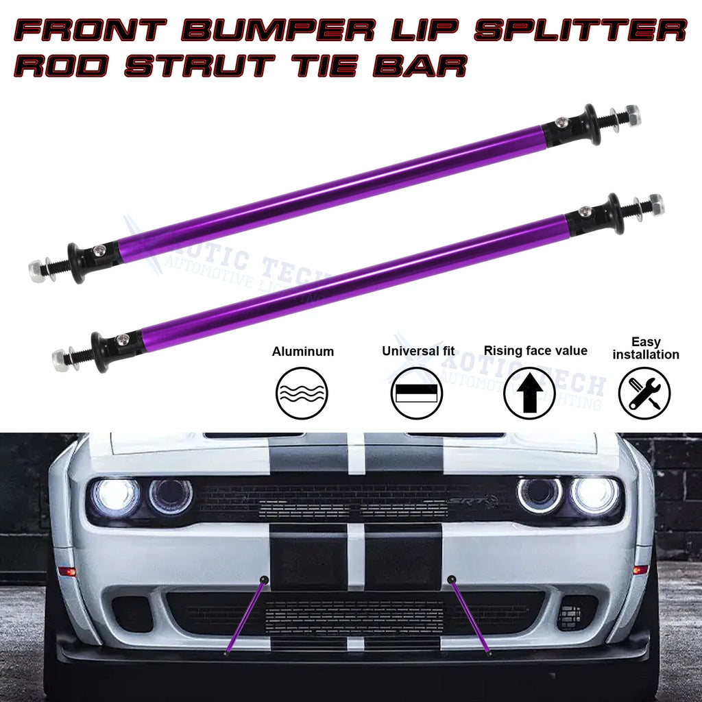 Adjustable Purple Front Bumper Splitter Support for Acura Honda (2010-2020)