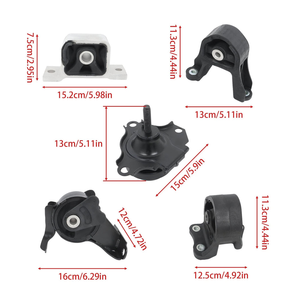 Set of 5 Engine Motor Mounts for Honda CR-V 2.4L (2002-2006)