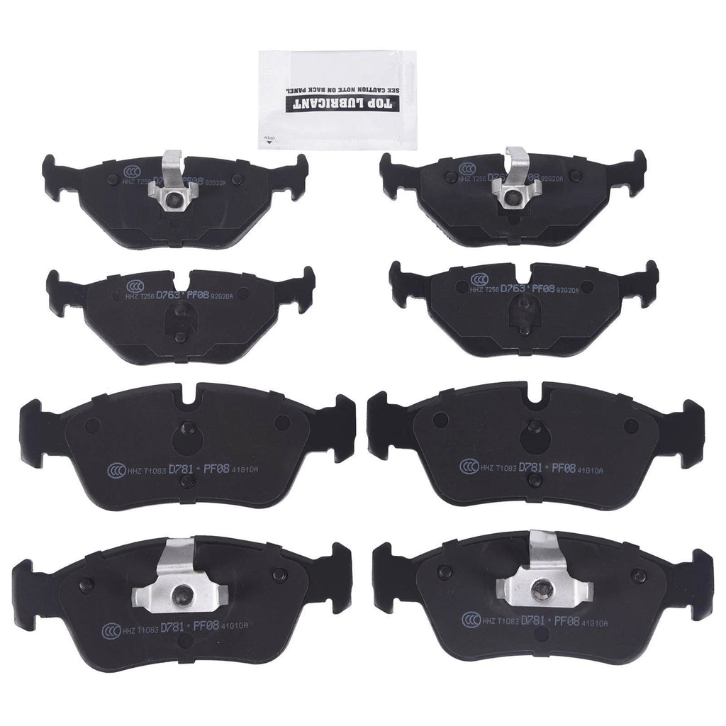 Set of 8 Ceramic Brake Pads for BMW 318ti 323i 325Ci 325i 325xi 328Ci Z4 (1996–2006)