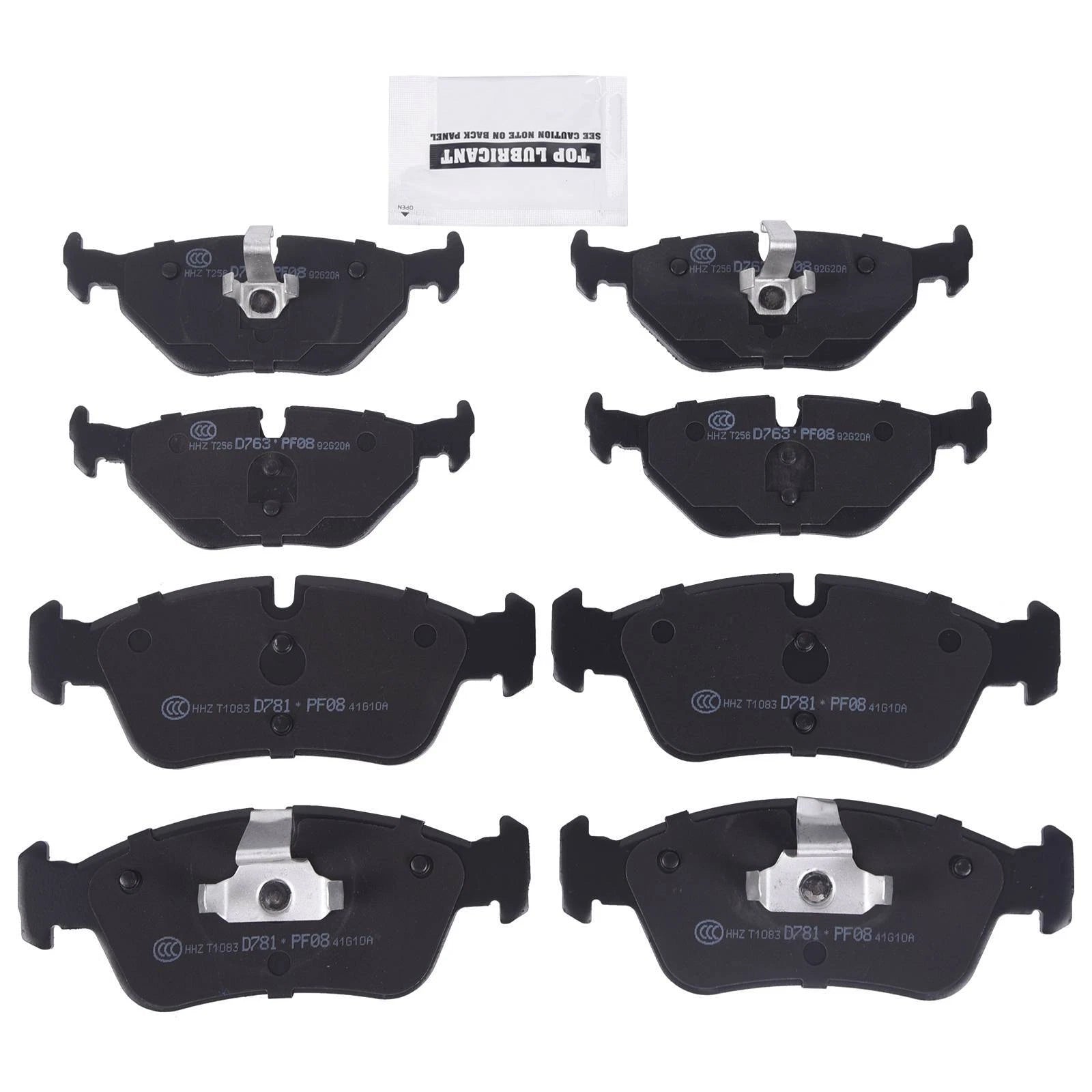 Set of 8 Ceramic Brake Pads for BMW 318ti 323i 325Ci 325i 325xi 328Ci Z4 (1996–2006)