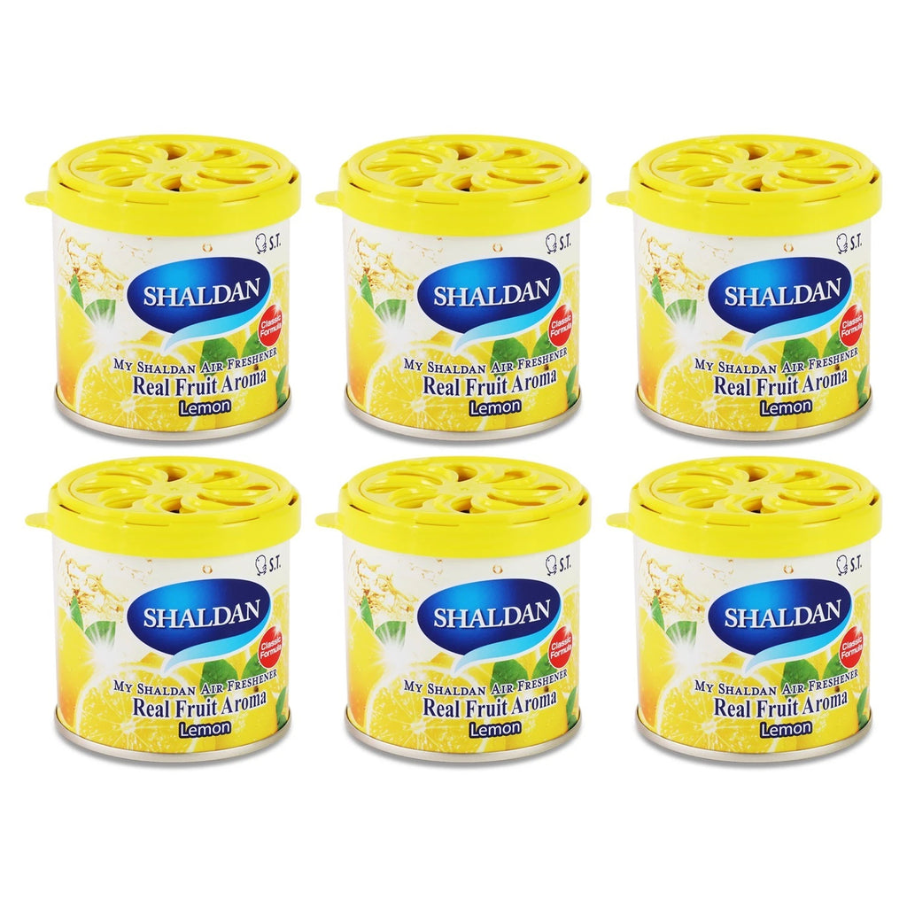 Set of 6 My Shaldan 80g Lemon Gel Air Fresheners for Universal Use