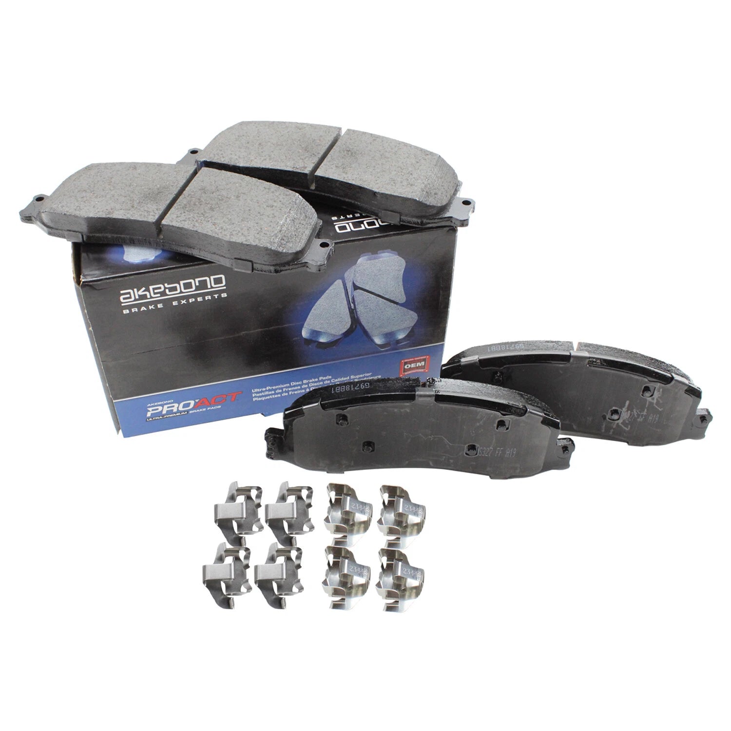 Akebono ProACT Ultra Front Ceramic Brake Pads for Ford F-250, F-350 (2005–2023)