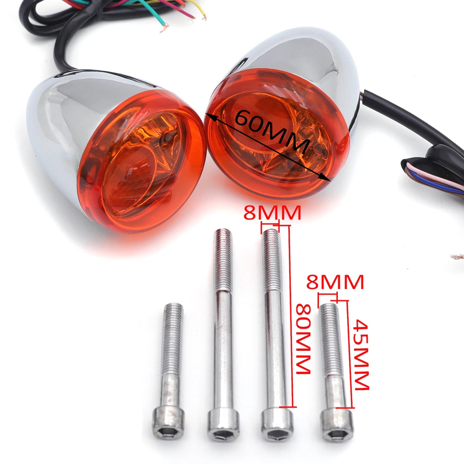 Amber Lens Rear LED Running Brake Turn Signal Indicator Light for Harley (1992–2017)