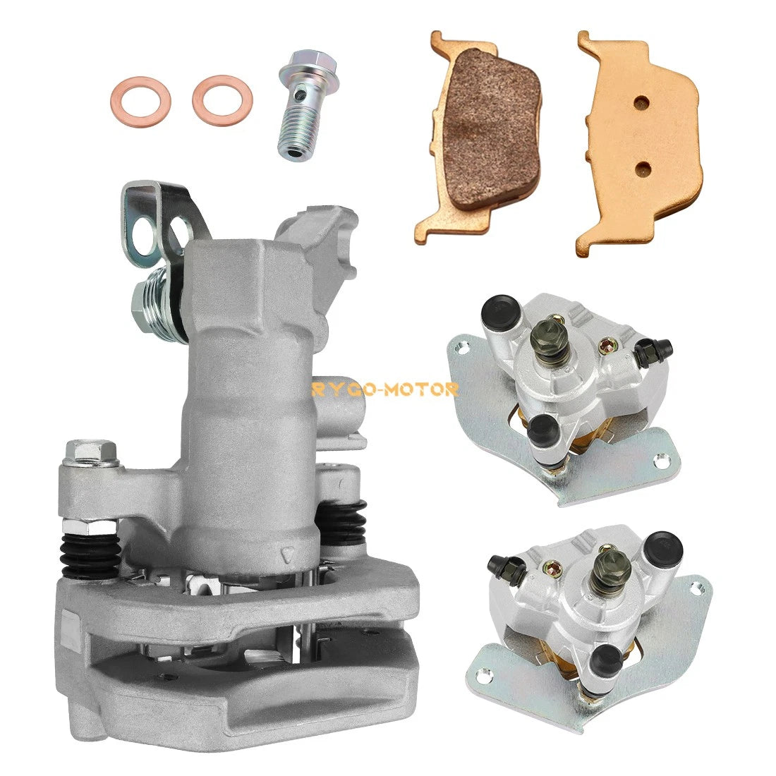 Front & Rear Brake Calipers for Honda Rancher 420 TRX420FA TRX420FPA (2009–2024)