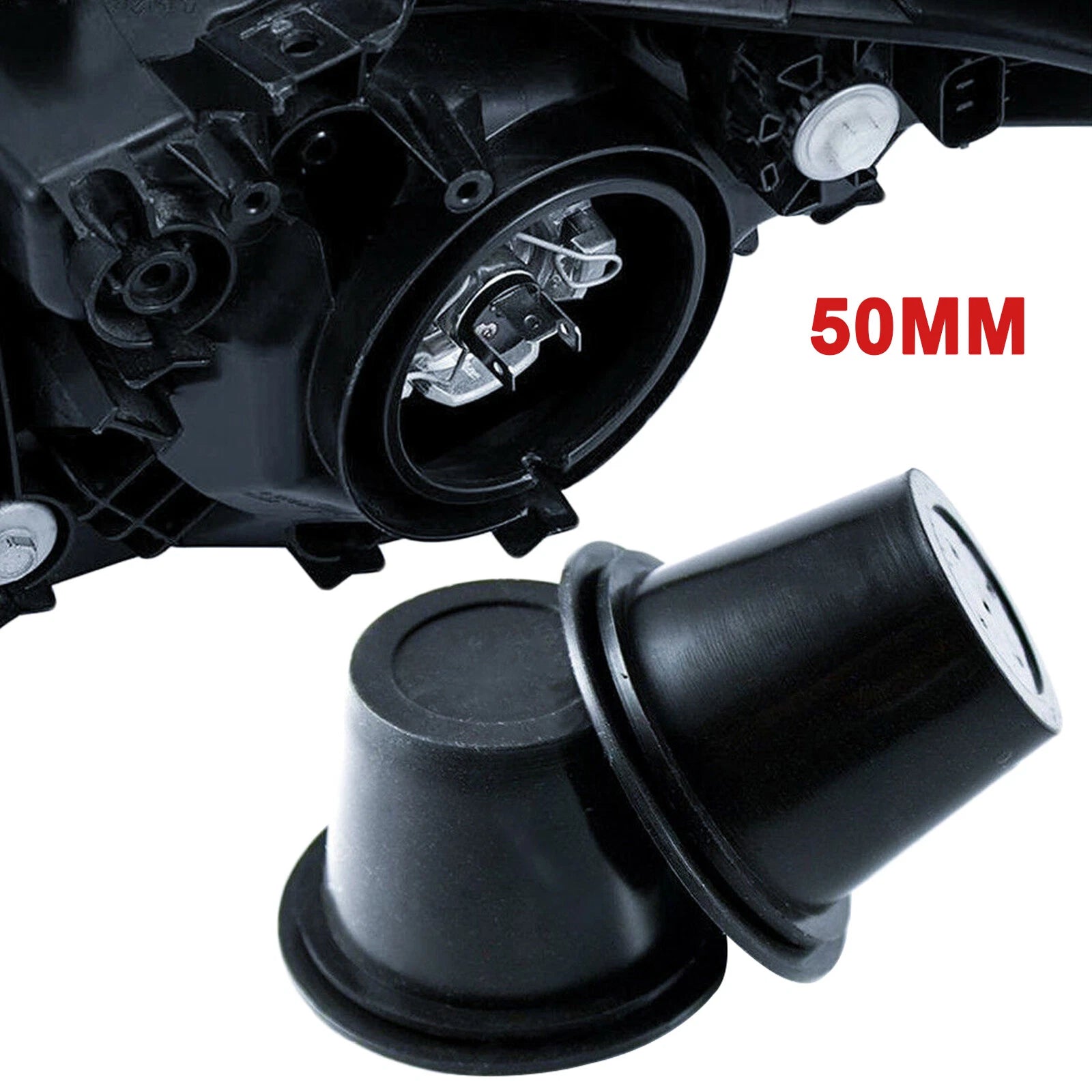 Housing Seal Caps Covers for LED HID Headlight Modification Kit (50–50)
