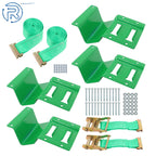 E Track Wheel Chock Tie Down Kit for Secure Cargo (Heavy Duty)