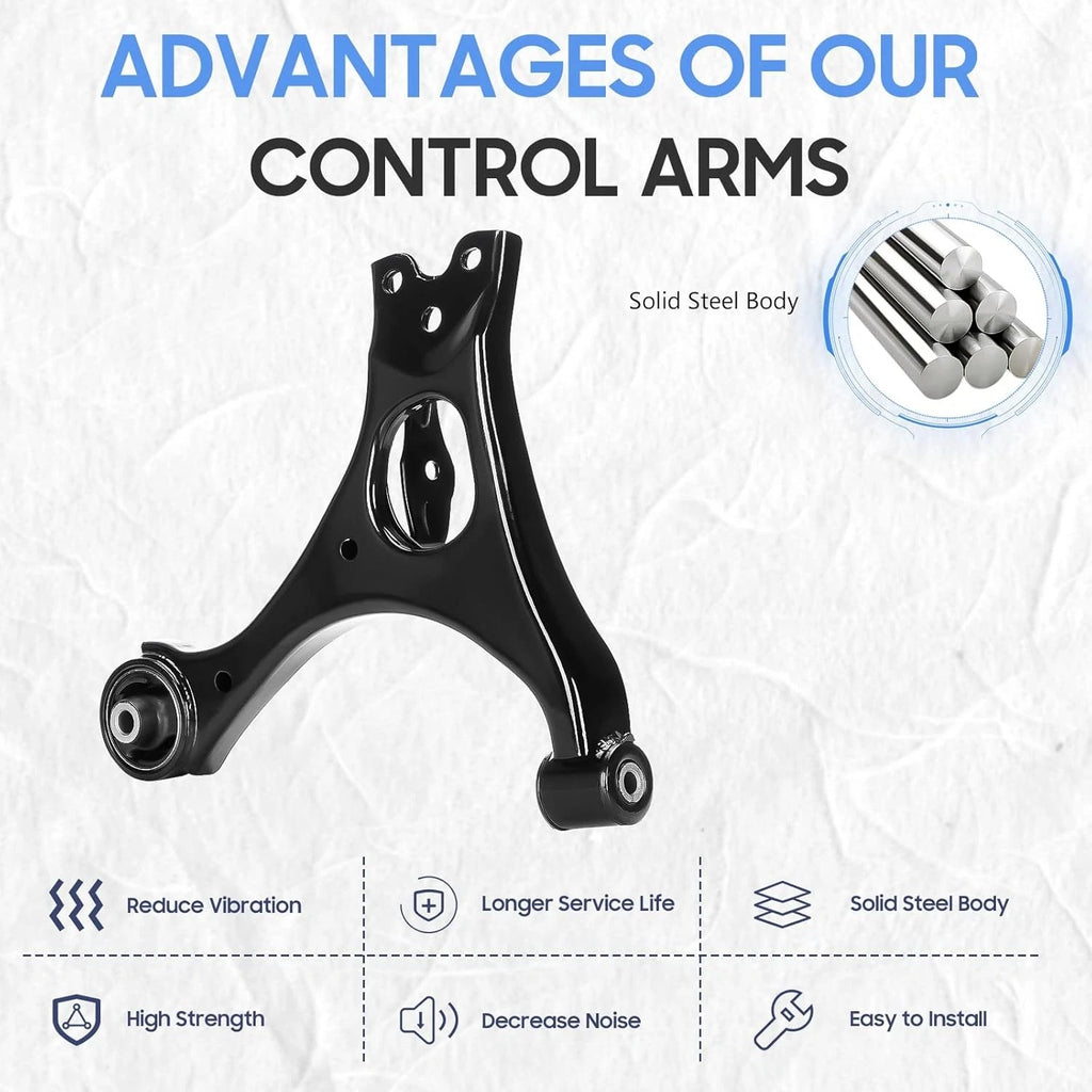 Set of 4 Front Lower Control Arms Ball Joints Sway Bars Tie Rods for Honda Civic (2006–2011)