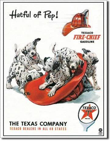 Vintage Replica Tin Metal Sign for Fire Chief Texaco Gasoline (827)