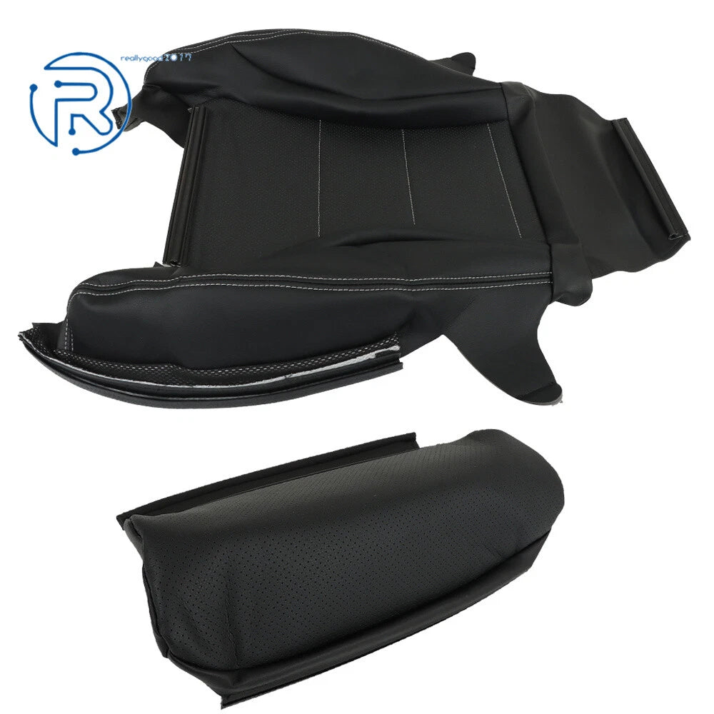 Leather Seat Cover for Mercedes Benz C300 (2015–2021) Driver Bottom Black