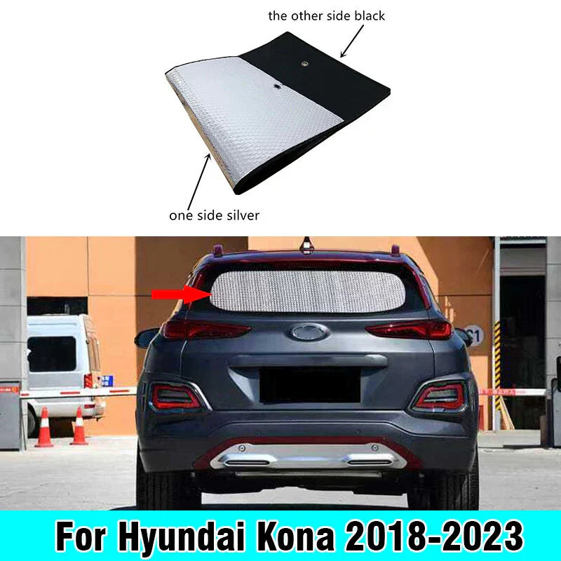 Rear Windshield Privacy Interior Sunshade Cover for Hyundai Kona (2018–2023)