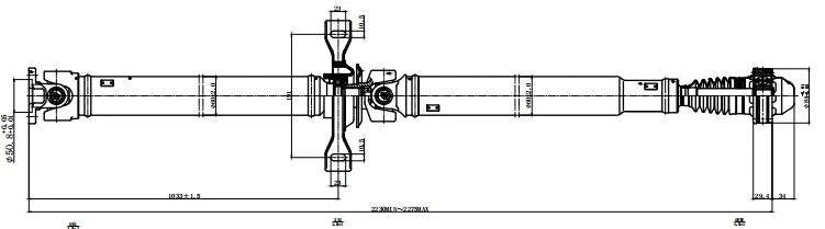 Rear Driveshaft for Chevrolet Equinox (2005–2006) 6Cyl 3.4L AWD 936-120