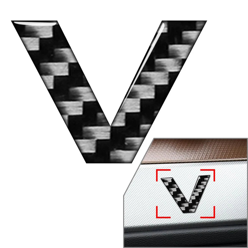 Carbon Black Door Wall Window Badge Emblem Decals for