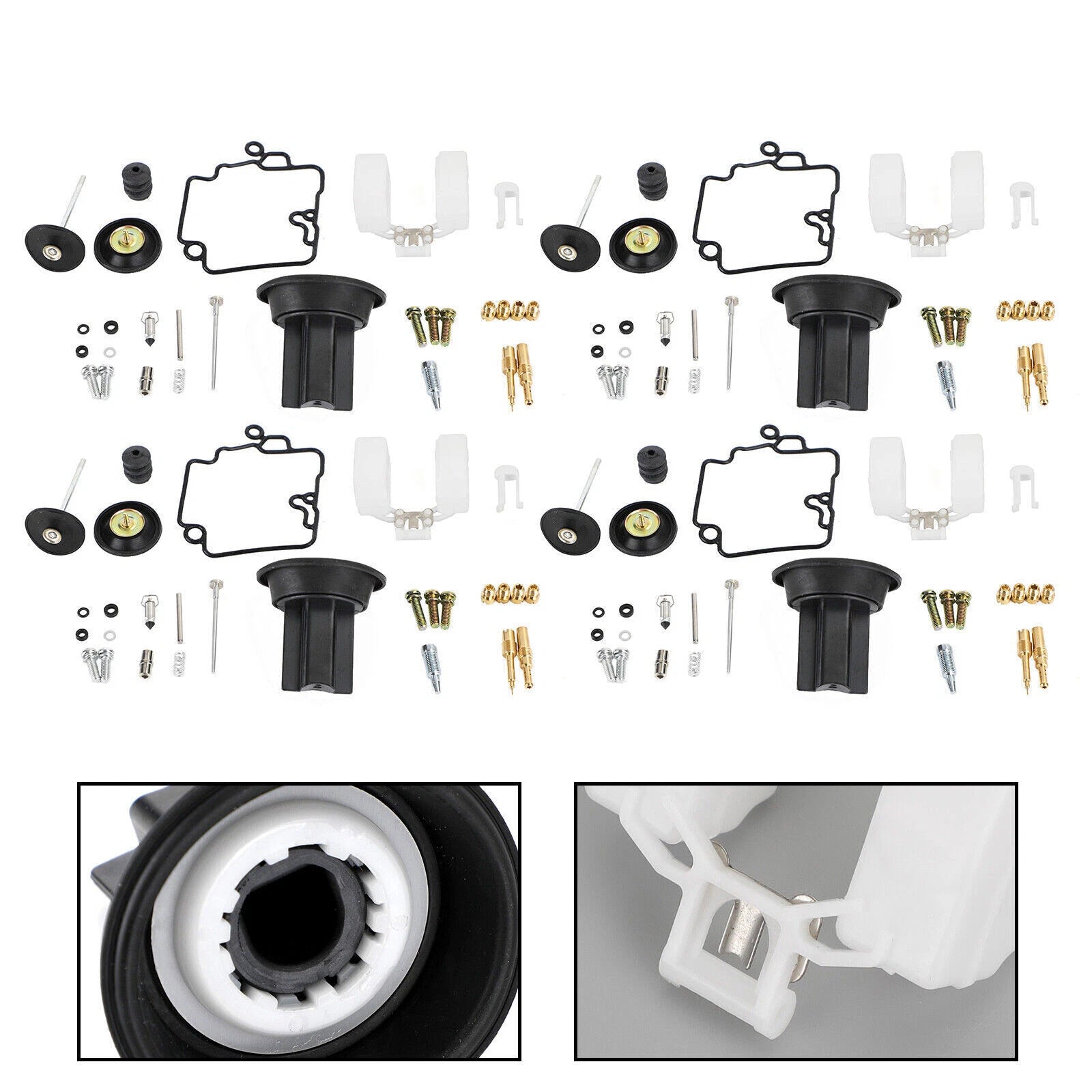 4X Carburetor Repair Kit for KT CVK24 Scooter Racing (Fit Acceleration Pump)