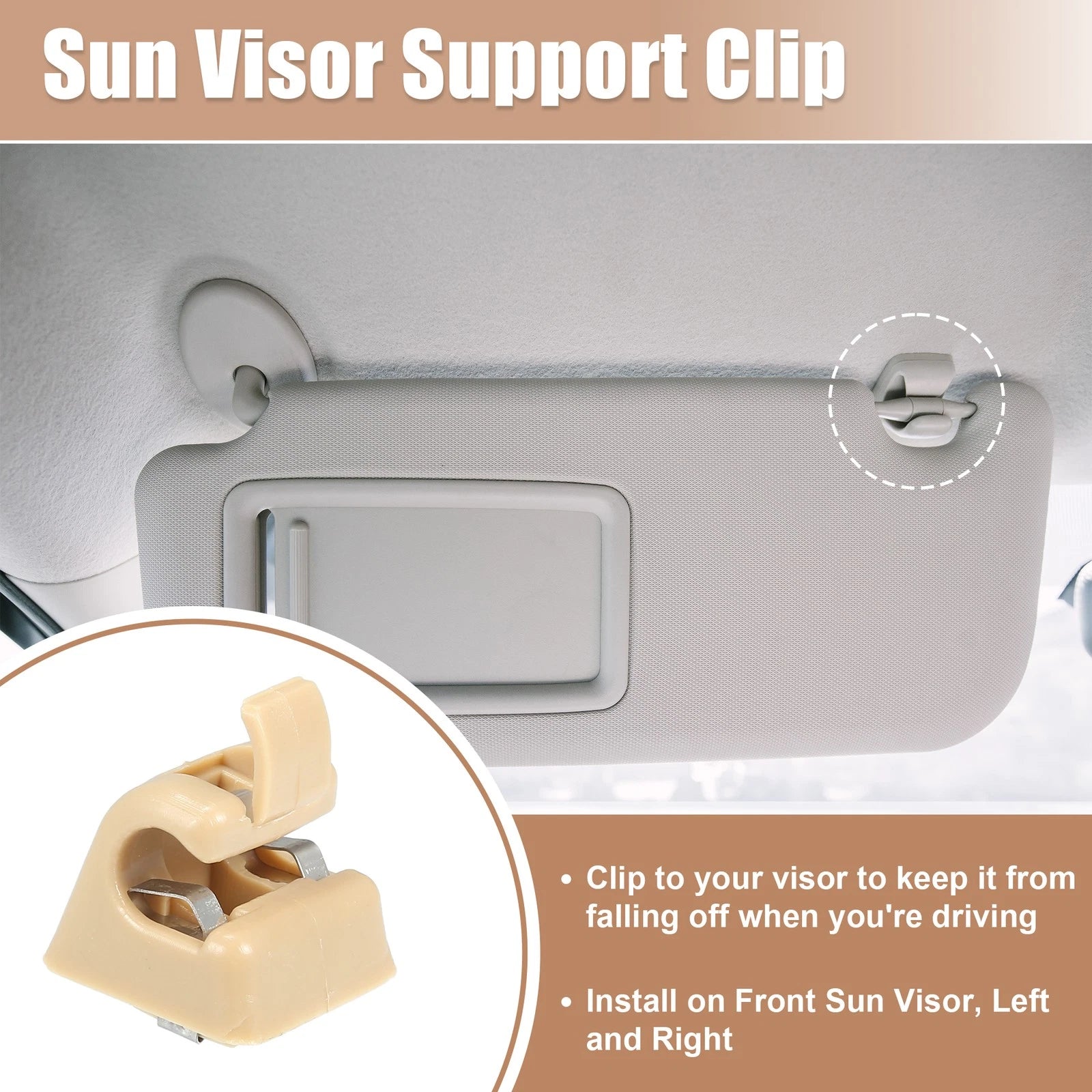 Sun Visor Support Clip Retainer No.A12681000128412 for Mercedes-Benz W201 (1982–1993)