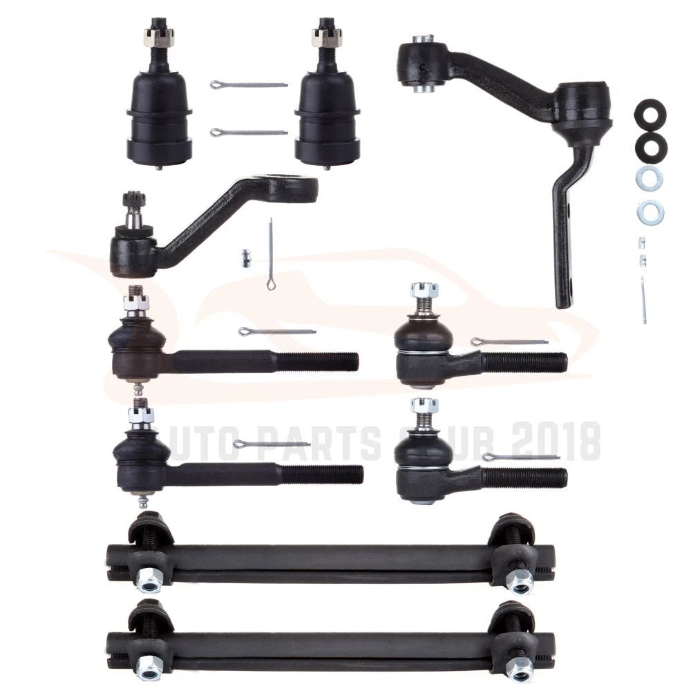 Set of 10 Suspension Tie Rod Ends and Idler Arm for Lincoln Town