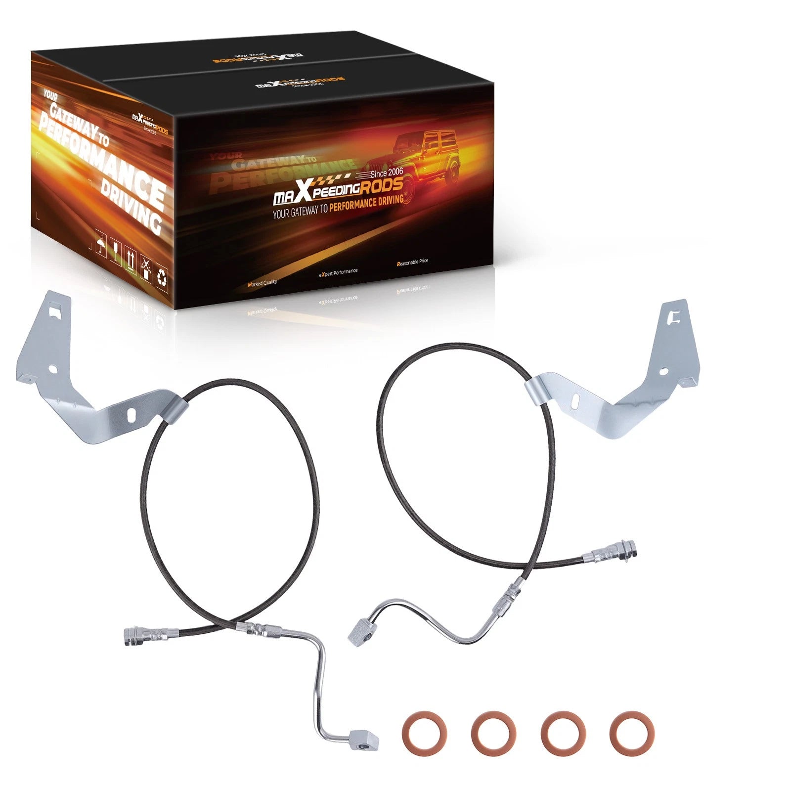 Front Brake Line Extension Kit for Ford F250 F350 4WD (2008–2016) 4-6" Lifted