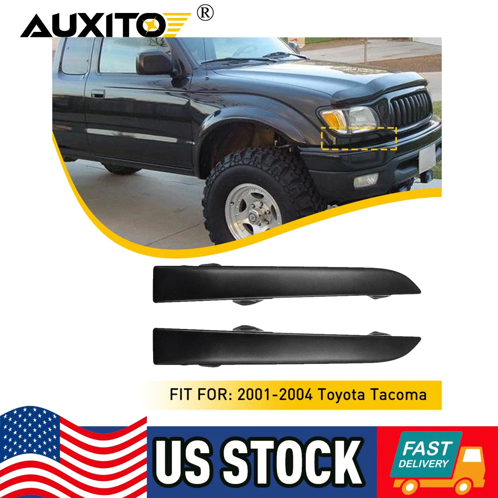 Front Bumper Grille Headlight Filler Trim Panels for Toyota Tacoma (2001–2004)