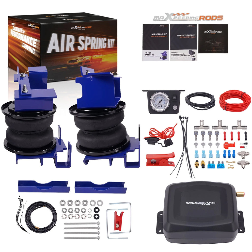 Air Suspension Helper Spring + Shock Compressor Kit for Ram 3500 AWD (2019–2024)