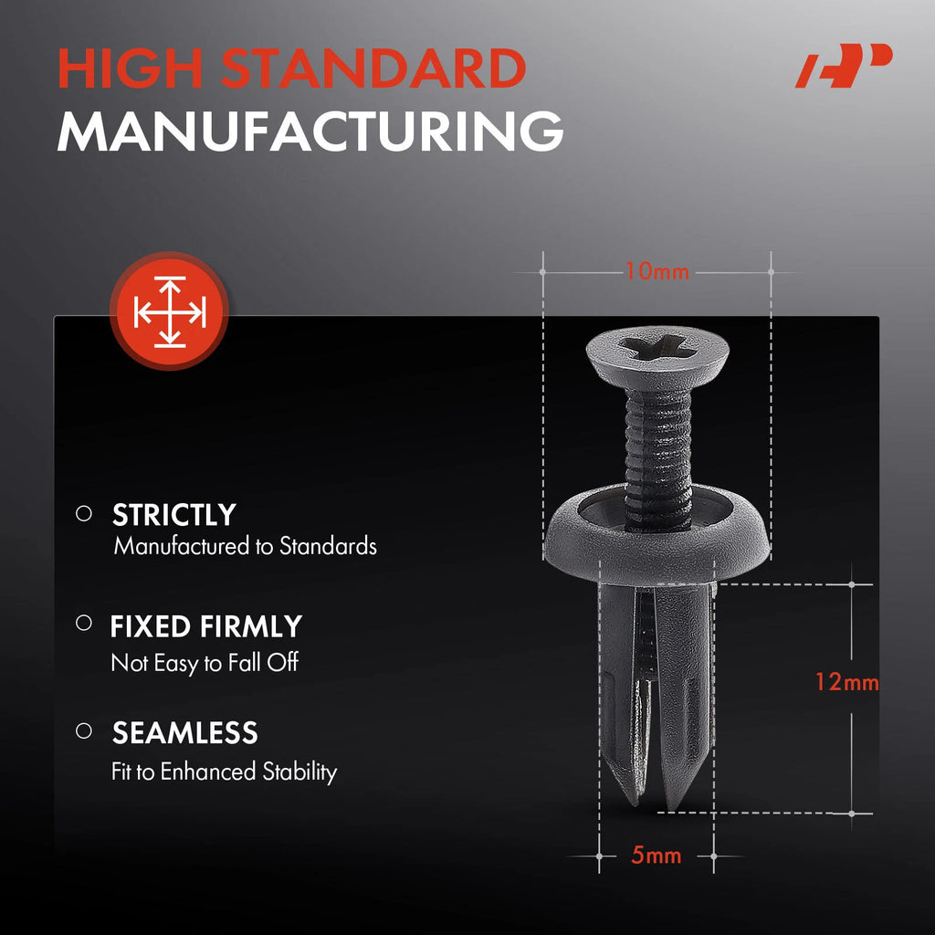 5mm Front Bumper Fascia Push Type Screw Retainer Clips for Lexus (30 Pack, 2-)