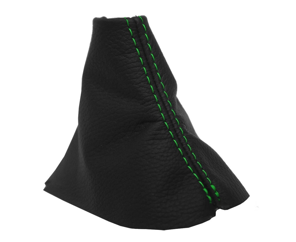 Leather Manual Shift Boot for Ford Mustang (2015–2020) Green Stitch