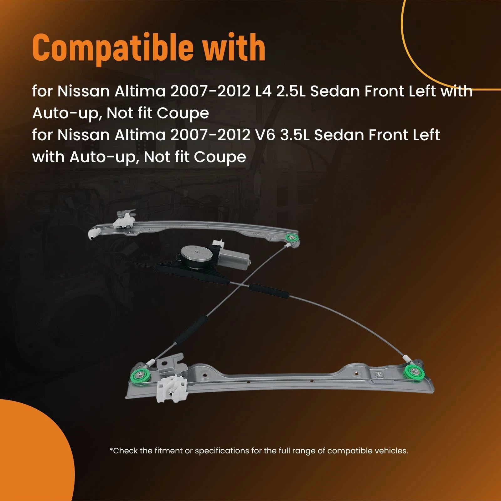 Front Left Door Window Regulator Assembly for Nissan Altima (2007–2012) 80730EG000