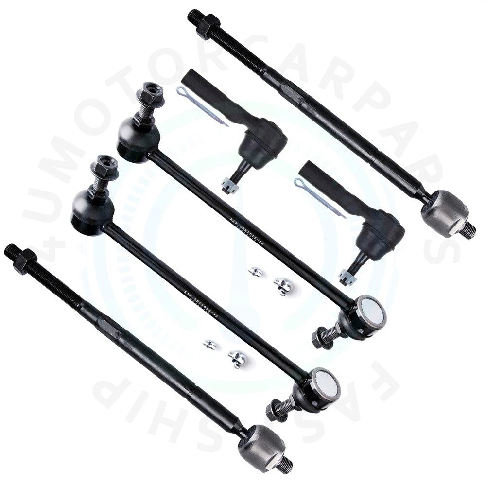Set of 6 Tie Rods and Sway Bars for Dodge Journey (2009–2012)