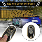 TPU Car Key Case for Mercedes-Benz C Class W206 (2022–2023) - Black Gold Tone