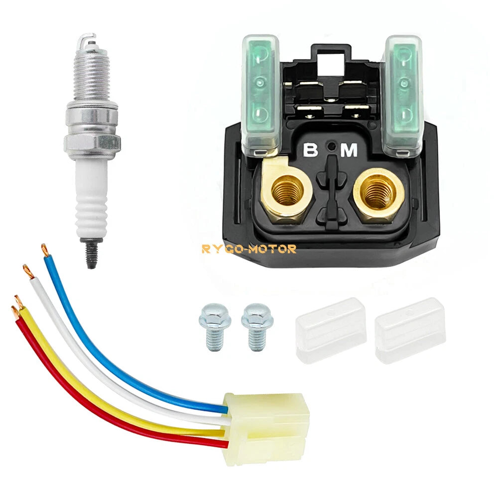 Starter Solenoid Relay & Spark Plug Kit for Yamaha Wolverine 350 450 (2006–2010)