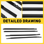 Set of 4 Weatherstrip Window Moulding Trim Seals for Honda Civic Sedan (2016–2021)